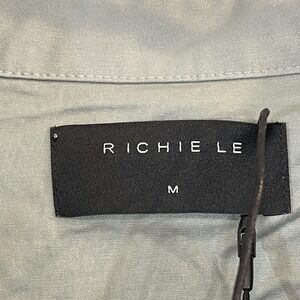 Richie Le Shirt‎ Mens Medium Gray Stone Pullover Shacket Pockets RLC22-029